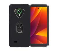 BMPNLSZ Negro Funda para Cubot Kingkong Mini 4 + Negro Anillo de Soporte Giratorio Desmontable de 360°, Suave Silicona TPU Shell Cover Caso Bumper Anti-Golpes Carcasa Case.