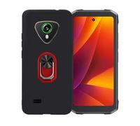 BMPNLSZ Negro Funda para Cubot Kingkong Mini 4 + Rojo Anillo de Soporte Giratorio Desmontable de 360°,Suave Silicona TPU Shell Cover Caso Bumper Anti-Golpes Carcasa Case.