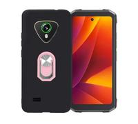 BMPNLSZ Negro Funda para Cubot Kingkong Mini 4 + Rosa Anillo de Soporte Giratorio Desmontable de 360°,Suave Silicona TPU Shell Cover Caso Bumper Anti-Golpes Carcasa Case.