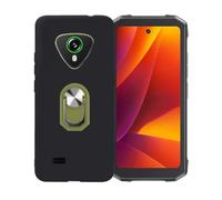BMPNLSZ Negro Funda para Cubot Kingkong Mini 4 + Verde Anillo de Soporte Giratorio Desmontable de 360°,Suave Silicona TPU Shell Cover Caso Bumper Anti-Golpes Carcasa Case.