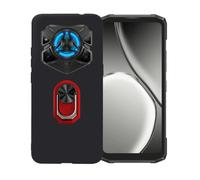 BMPNLSZ Negro Funda para Doogee Blade 20 Play + Rojo Anillo de Soporte Giratorio Desmontable de 360°,Suave Silicona TPU Shell Cover Caso Bumper Anti-Golpes Carcasa Case.