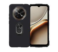 BMPNLSZ Negro Funda para Doogee Fire 7 + Negro Anillo de Soporte Giratorio Desmontable de 360°, Suave Silicona TPU Shell Cover Caso Bumper Anti-Golpes Carcasa Case.