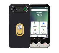 BMPNLSZ Negro Funda para Doro Aurora A10 + Amarillo Anillo de Soporte Giratorio Desmontable de 360°,Suave Silicona TPU Shell Cover Caso Bumper Anti-Golpes Carcasa Case.