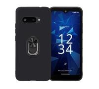 BMPNLSZ Negro Funda para Kyocera Digno SX4 + Negro Anillo de Soporte Giratorio Desmontable de 360°, Suave Silicona TPU Shell Cover Caso Bumper Anti-Golpes Carcasa Case.