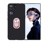 BMPNLSZ Negro Funda para Nubia Red Magic 11S Pro + Rosa Anillo