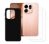 BMPNLSZ Negro Funda para OPPO Find X9S + 2 Screen Protector | Suave Silicona TPU Canica Carcasa Caso Protector + Cristal Templado Film Vidrio para OPPO Find X9S (6,59")