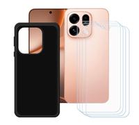 BMPNLSZ Negro Funda para OPPO Find X9S + 4 Screen Protector | Suave Silicona TPU Canica Carcasa Caso Protector + Cristal Templado Film Vidrio para OPPO Find X9S (6,59")