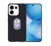 BMPNLSZ Negro Funda para OPPO Reno 16C + Púrpura Anillo | Anillo de Soporte Giratorio Desmontable de 360°, Suave Silicona Caso Anti-Golpes Carcasa Funda para móvil (6,57")