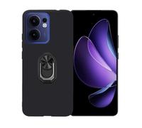 BMPNLSZ Negro Funda para OPPO Reno13A + Negro Anillo de Soporte Giratorio Desmontable de 360°, Suave Silicona TPU Shell Cover Caso Bumper Anti-Golpes Carcasa Case.