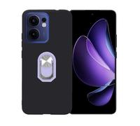 BMPNLSZ Negro Funda para OPPO Reno13F 5G + Púrpura Anillo de Soporte Giratorio Desmontable de 360°,Suave Silicona TPU Shell Cover Caso Bumper Anti-Golpes Carcasa Case.
