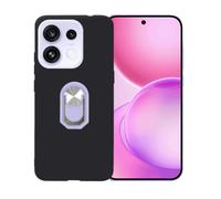 BMPNLSZ Negro Funda para OPPO Reno16 Pro 5G + Púrpura Anillo | Anillo de Soporte Giratorio Desmontable de 360°, Suave Silicona Caso Anti-Golpes Carcasa Funda para móvil (6,32")