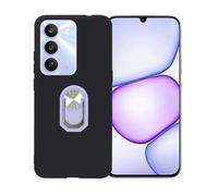 BMPNLSZ Negro Funda para Realme C100 5G + Púrpura Anillo de Soporte Giratorio Desmontable de 360°,Suave Silicona TPU Shell Cover Caso Bumper Anti-Golpes Carcasa Case.