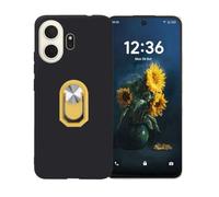 BMPNLSZ Negro Funda para TCL NXTpaper 70 Pro + Amarillo Anillo de Soporte Giratorio Desmontable de 360°,Suave Silicona TPU Shell Cover Caso Bumper Anti-Golpes Carcasa Case.