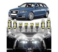 BMT xms Kit de Luces LED Interior para AUDI A6 S6 RS6 C6 4F Sedan Avant 2005-2011, Bombilla LED Interior para Coches y Camiones, Blanco Brillante 6000K, 19 Piezas
