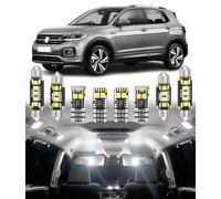 BMT xms Kit de Luces LED Interior para Volkswagen VW Taigo T-Cross T-ROC, Bombilla LED Interior para Coches y Camiones, Blanco Brillante 6000K, 8 Piezas