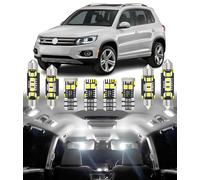 BMT xms Kit de Luces LED Interior para Volkswagen VW Tiguan 1 5N 2008-2017, Bombilla LED Interior para Coches y Camiones, Blanco Brillante 6000K, 14 Piezas