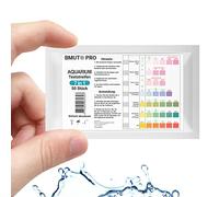 BMUT 50 tiras de prueba para acuario y estanque, valores de agua 7 en 1, p. ej. pH, nitrito, nitrato, GH