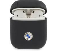 BMW BMA2SSLNA - Funda de Piel para AirPods Marine Geniune con Logotipo Plateado