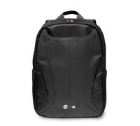 BMW Mochila BMBP15SPCTFK – carbono y cuero tricolor – negra – hasta 16 pulgadas