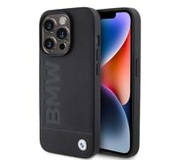 BMW BMHCP15XSLLBK Funda para iPhone 15 Pro Max 6.7" Negro Cuero Hot Stamp