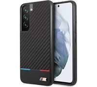 BMW BMHCS22MPUCARTCBK - Funda para S22+ S906, Color Negro M Collection Triangles