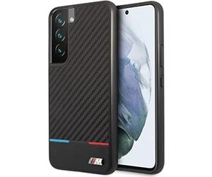 BMW BMHCS22MPUCARTCBK - Funda para S22+ S906, Color Negro M Collection Triangles