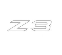 BMW Emblema Original Z3 con Texto en Cromo Pegado en la Parte Trasera.