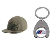 BMW Gorra M para hombre verde - Flex Fit gorra con logotipo M bordado gorro + ficha de la compra, Frozen Blue Met., Verde