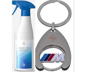 BMW Limpiador de llantas 500 ml original de alta eficacia, polvo de freno, aceite de goma, eliminador de suciedad + chip de compra nuevo modelo