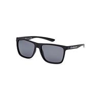 BMW M Motorsport BS0031 Gafas de Sol para Hombre, Gafas de Sol Ligeras y Casual, Lentes Rectangulares Azul Polarizado, Negro Mate