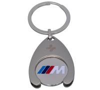 BMW M Perfomance Motorsport - Llavero con chip para carro de la compra, color plateado, plata, Talla única