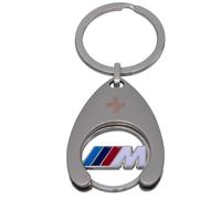 BMW M Perfomance Motorsport Llavero con chip para carro de la compra, plata, Talla única