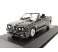 BMW M3 E30 Cabrio 1988 Negro Metálico Coche a Escala 1:43 Maxichamps