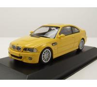 BMW M3 E46 Coupé 2001 Amarillo Coche a Escala 1:43 Maxichamps