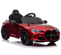 BMW M4 Infantil Coche Eléctrico Rojo Lacado Eva Ruedas Artificial LED RC MP3 USB