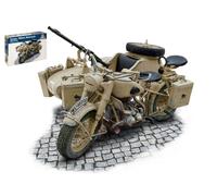 Bmw R75 Moto Militar Alemán Con Sidecar Kit De Plástico 1:9 Modelo 7403 ITALERI