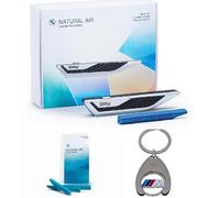 BMW Set de fragancia para interior natural Air Starter + Refill Mountain View + llavero, ficha de la compra, juego de regalo para fans