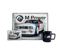 BMW Set de regalo de 3 piezas E30 Motorsport Cartel de chapa postal postal M Perfomance taza regalo taza taza café taza regalo