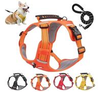 BMWJYLPM Chewie Cozy Harness, Chewie no Pull Dog Harness, Adjustable Dog Vest with Reflective, Ultimate Comfort for Your Pup(Orange,S)