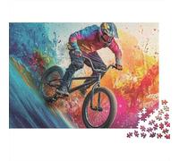 BMX Bike Rider Action Colourful BMX Rider Art 1000 Pcs Jigsaws Adults Beautifully Illustrated Birthday Present 38x26cm/1000pcs