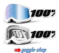 BMX Gafas 100% STRATA 2 Motocross MX Enduro Bicicleta 100 PERCENT Espejo/Claro