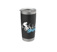 BMX Heartbeat Loves Extreme Sports Ciclismo Ciclismo BMX Racing Vaso térmico de acero inoxidable de doble pared