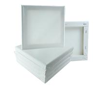 BMZXCH 6 Piezas 15 x 15 cm Lienzo Cuadros Mini Canvas Lienzos Pequeños para Pintar Pequeños, Lienzos 100% Algodón sin Ácidos con Bastidor de Madera para Acrílico, Pintura, Acuarela (Blancas)