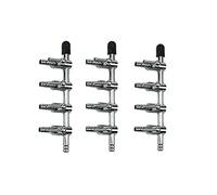 bnafes Acuario 4 vías en línea colector de flujo de aire bomba de tubo divisor palanca de control válvula 3 unidades