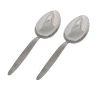 BNAZIND Paquete de 2 cucharas de salsa Chef Kunz | Cucharas de servir culinarias de acero inoxidable 18/10 plateadas | 9 pulgadas para untar, Quenelle, cena, plato, cuchara de cocina de chef | Apto