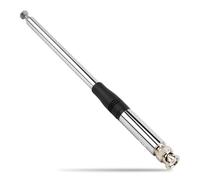 BNC - Antena CB telescópica de mano, 27 MHz, se extiende de 22,8 cm a 1,3 m, con conector BNC macho para intercomunicador Cobra/Midland/Uniden y radio jamón, color plateado