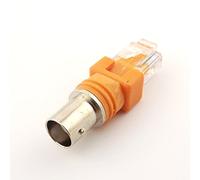 BNC hembra a RJ45 macho coaxial barril acoplador adaptador RJ45 a conector RF