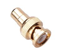 BNC Masculino a RCA Femenino Adaptador Fono CCTV Coax Coaxial Acoplador Conector Enchufe Compatible con Cámara de Seguridad de CCTV/Sistemas de Vigilancia DVRs Cameras Switchers TV Cable | Dorado