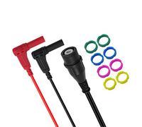 BNC Plug a derecha plátano Enchufe en ángulo cable coaxial de prueba del osciloscopio 100cm plomo tira llevada conector