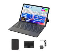 BNCF 11" Intel N150 2-in-1 Laptops, Windows 11 Touchscreen PC, 12GB RAM 256GB SSD, 1920x1200 IPS FHD Tablet USB-C/HDMI/SD WiFi 6, 34.2Wh Batería con Teclado magnético y Funda de Cuero